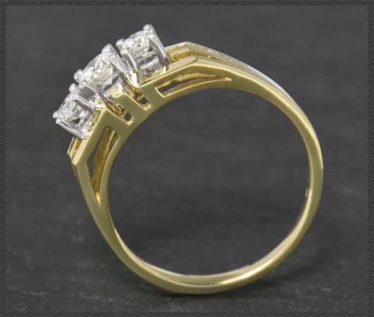 Ring, 0,45ct lupenreine Brillanten, 585 Gold, Vintage